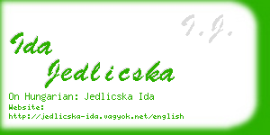 ida jedlicska business card